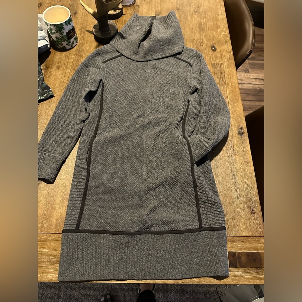 Lulu sweater dress with removable cowl neck